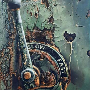Schilderij getiteld ""Slow is smooth and…" door Antonina Leshchenko, Origineel Kunstwerk, Olie Gemonteerd op Frame voor hout…