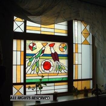 Ζωγραφική με τίτλο "Stained glass window" από Antonina Bespalova, Αυθεντικά έργα τέχνης