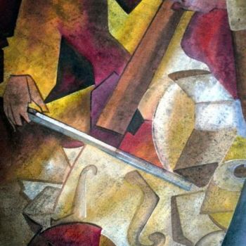 Ζωγραφική με τίτλο "Simfonia" από Antonio Guimaraes Santos, Αυθεντικά έργα τέχνης
