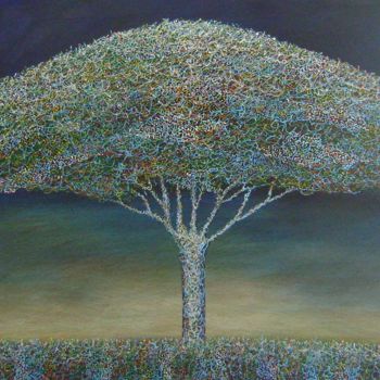 Painting titled "ALBERO COSMICO" by Antonio Presti, Original Artwork, Acrylic