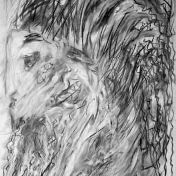 Desenho intitulada "Creature" por Antoon Diepstraten, Obras de arte originais, Carvão