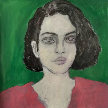 Painting titled "Soulless eyes." by Anubha Agrawal, Original Artwork, Acrylic