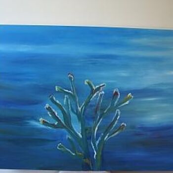 Painting titled "deep sea coral" by Saumya Anuj, Original Artwork