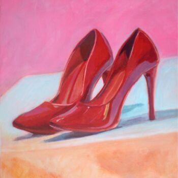 绘画 标题为“Red Heels” 由Anyck Alvarez Kerloch, 原创艺术品, 丙烯