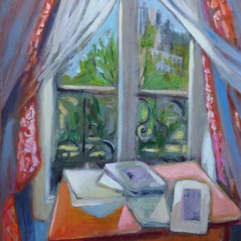 Schilderij getiteld "View from Window #2" door Anyck Alvarez Kerloch, Origineel Kunstwerk, Acryl