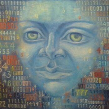 Pintura titulada "artificial intellig…" por Anzhella Shmidtkhen, Obra de arte original, Oleo Montado en Bastidor de camilla…