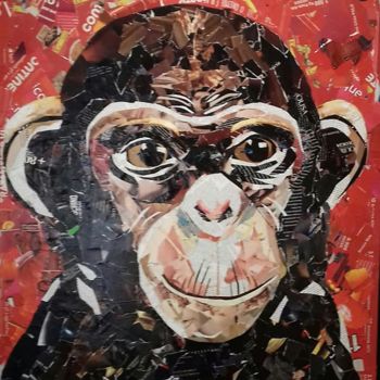 Коллажи под названием "Monkey" - Ana Almeida, Подлинное произведение искусства, Коллажи