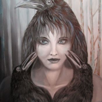 Peinture intitulée "The crows" par Alix, Œuvre d'art originale, Huile