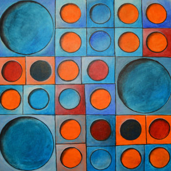 Peinture intitulée "Hypnotizing Circles" par Arkadiusz Kulesza, Œuvre d'art originale, Acrylique