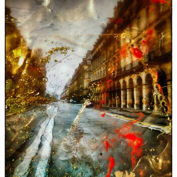 Fotografía titulada "Paris rue de Rivoli." por Arélec, Obra de arte original, Fotografía manipulada