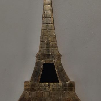 Collages titled "Eiffel 106" by Marina Argentini, Original Artwork, Metals