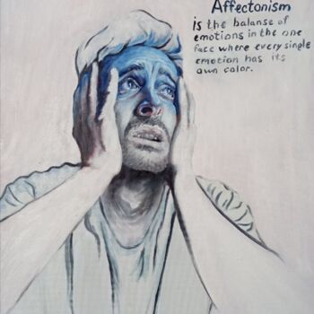 Pintura titulada "Devastation is blue…" por Argishti Mesropyan, Obra de arte original, Oleo