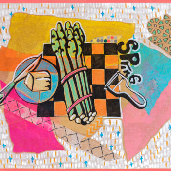 Dessin intitulée "Kitchen Art 4" par Ariadna De Raadt, Œuvre d'art originale, Collages