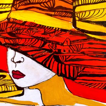 「Mysterious Lady ser…」というタイトルの絵画 Ярина Боднарによって, オリジナルのアートワーク, インク