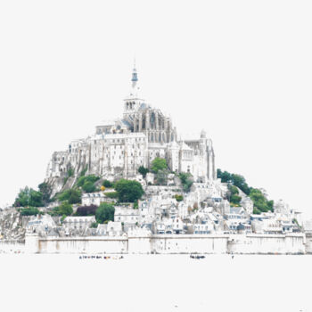 Fotografia intitulada "Mont-Saint-Michel" por Arkadiusz Gepchard, Obras de arte originais, Fotografia digital