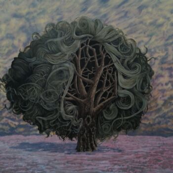 Pintura titulada "woody hair" por Arkadiusz Koniusz, Obra de arte original, Oleo