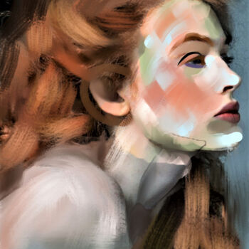 Digital Arts titled "Portrait red-haired…" by Armajay, Original Artwork, 2D Digital Work