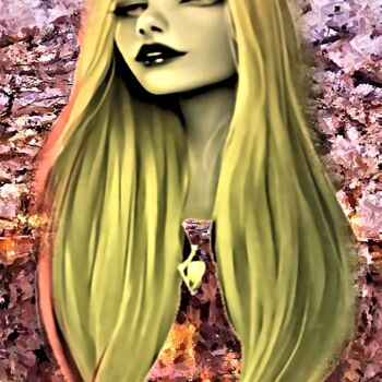 Digital Arts titled "Gothic woman in a f…" by Armajay, Original Artwork, Digital Painting
