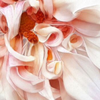 Digitale Kunst getiteld "Delicate Pink Flowe…" door Armajay, Origineel Kunstwerk, Digitaal Schilderwerk