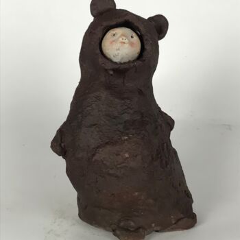 Sculpture titled "Lucifer-Bear" by Armando D'Andrea, Original Artwork, Clay