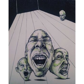 제목이 "Из серии "Псих. бол…"인 미술작품 Arman Ohanyan로, 원작, 볼펜