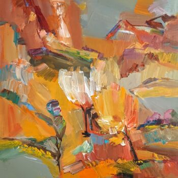 Painting titled "Autumn/Orange" by Armen Ghazayran (Nem), Original Artwork, Acrylic