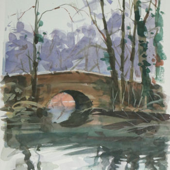 Peinture intitulée "Aquarelle du matin…" par Christian Arnould, Œuvre d'art originale, Aquarelle