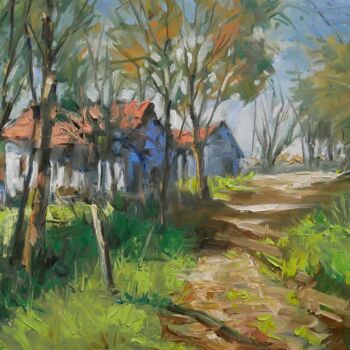 Pintura titulada "Paysage 33 (Huile s…" por Christian Arnould, Obra de arte original, Oleo