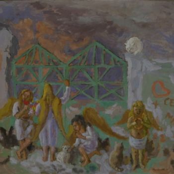 Картина под названием "Гости" - Владимир Арсёнов, Подлинное произведение искусства, Масло