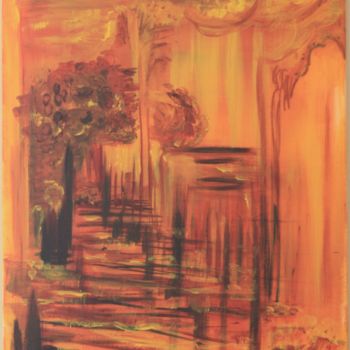Painting titled "Forêt d’or" by Rafqa, Original Artwork, Acrylic