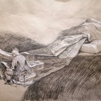 Рисунок под названием "Информирование, Inf…" - Сергей Караваев, Подлинное произведение искусства, Древесный уголь