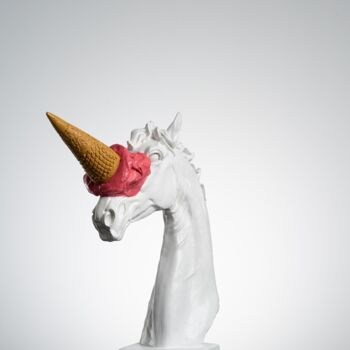 Sculpture titled "Uni-Cone Handmade S…" by Dervis Yusuf Akdemir, Original Artwork, Resin