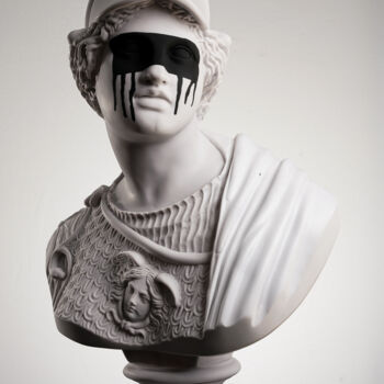 Sculpture titled "The Dark Side Of At…" by Dervis Yusuf Akdemir, Original Artwork, Resin