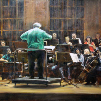 Malarstwo zatytułowany „Symphonic Orchestra…” autorstwa Jaroslaw Glod, Oryginalna praca, Olej