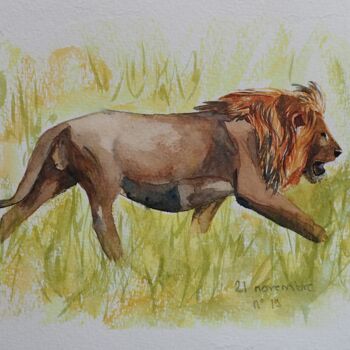 "Le Lion (Joseph Kes…" başlıklı Tablo Isabelle Tanguy tarafından, Orijinal sanat, Suluboya