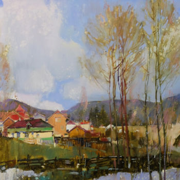 Painting titled "весна пришла" by Igor Khilko, Original Artwork, Oil