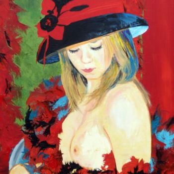 Pintura titulada "Elodie R" por Michèle Defrenne, Obra de arte original, Oleo