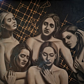 Peinture intitulée "Salpaad's daughters" par Artmoods Tp, Œuvre d'art originale, Huile