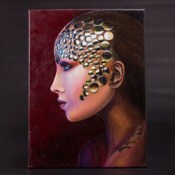 Pittura intitolato "Metal Madam" da Artnatcat, Opera d'arte originale, Olio Montato su Telaio per barella in legno