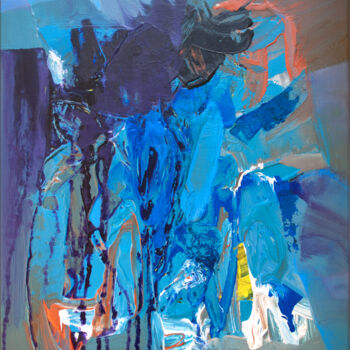 Картина под названием "Abstrait-06-24" - Artoosh Mouradian, Подлинное произведение искусства, Акрил Установлен на Деревянная…