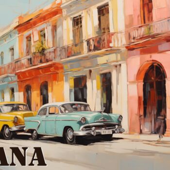 Digital Arts titled "Colors of Havana" by Artopia By Nick, Original Artwork, Digital Painting