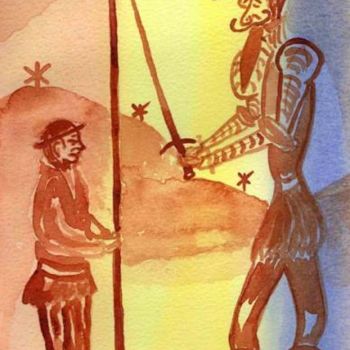 Pittura intitolato "El Don Quijote" da Artroger, Opera d'arte originale, Olio