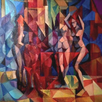 Ζωγραφική με τίτλο "women" από Artsrun Asatryan, Αυθεντικά έργα τέχνης, Λάδι