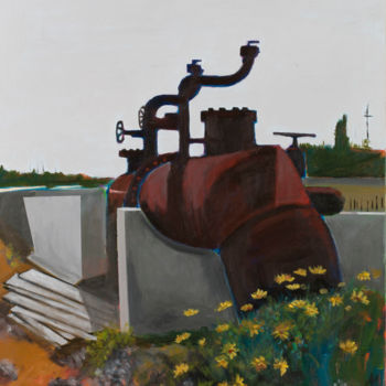 Painting titled "watter pump 2" by Tsvi Nadav Rosler, Original Artwork, Acrylic