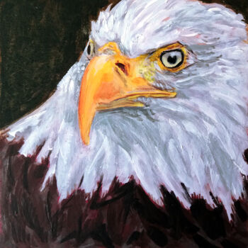 「Bald Eagle」というタイトルの絵画 Asan Kurtmalaievによって, オリジナルのアートワーク, アクリル