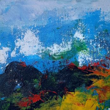 Pittura intitolato "Abstract 1 Landscap…" da Asha Sudhaker Shenoy, Opera d'arte originale, Acrilico