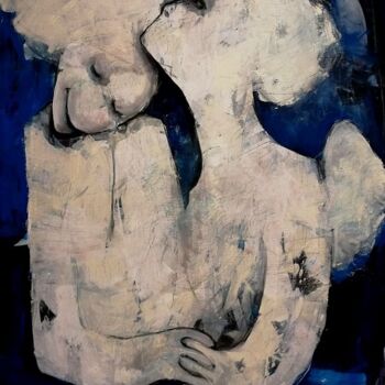 Malarstwo zatytułowany „angel” autorstwa Aslan Ünsal, Oryginalna praca, Akryl Zamontowany na Drewniana rama noszy