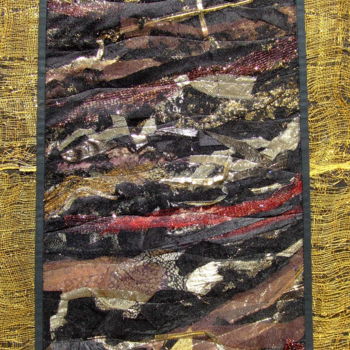 Textile Art titled "STRATES" by Jean Pierre Avonts-Saint-Lager, Original Artwork, Fabric