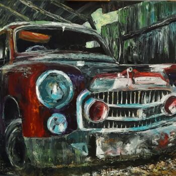 "Oldsmobile" başlıklı Tablo Atali Kan tarafından, Orijinal sanat, Petrol
