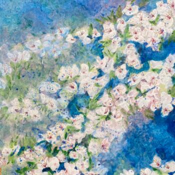 Pintura titulada "Sakuras acidulés, 5…" por Pascale Kuentz, Obra de arte original, Pigmentos Montado en Bastidor de camilla…